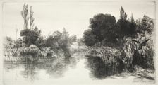 Shere Mill Pond (The Larger Plate), 1860. Creator: Francis Seymour Haden (British, 1818-1910)