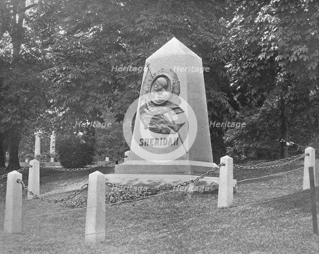 Sheridan's Tomb, Arlington National Cemetery, Virginia, USA, c1900. Creator: Unknown.