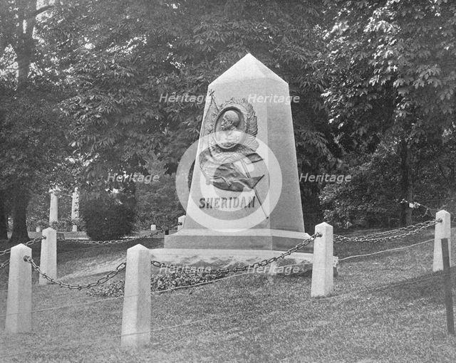 Sheridan's Tomb, Arlington National Cemetery, Virginia, USA, c1900. Creator: Unknown.