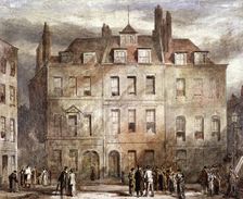 Sheriffs Court, Red Lion Square, Holborn, London, c1828. Artist: George Sidney Shepherd