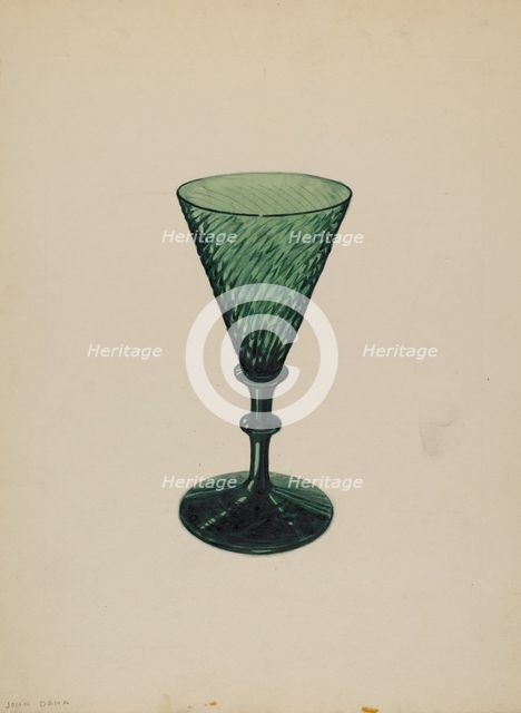 Sherry Wine Glass, c. 1937. Creator: John Dana.
