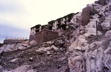 Shey Palace and Monastery, and chortens, Ladakh, India, 1988. Creator: Amanda Waite