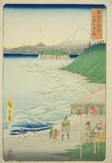 Shichiri Beach in Sagami Province (Sagami Shichirigahama), from the series "Thirty-six..., 1858. Creator: Ando Hiroshige