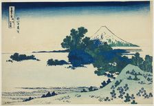 Shichirigahama Beach in Sagami Province (Shoshu Shichirigahama), from the series..., c. 1830/33. Creator: Hokusai