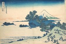 Shichirigahama in Sagami Province (Soshu Shichirigahama), from the series Thirty-si..., ca. 1830-32. Creator: Hokusai