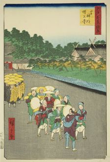 Shiba Shinmei Shrine and Zojoji Temple (Shiba Shinmei Zojoji), from the series "Supplement..., 1858. Creator: Ando Hiroshige