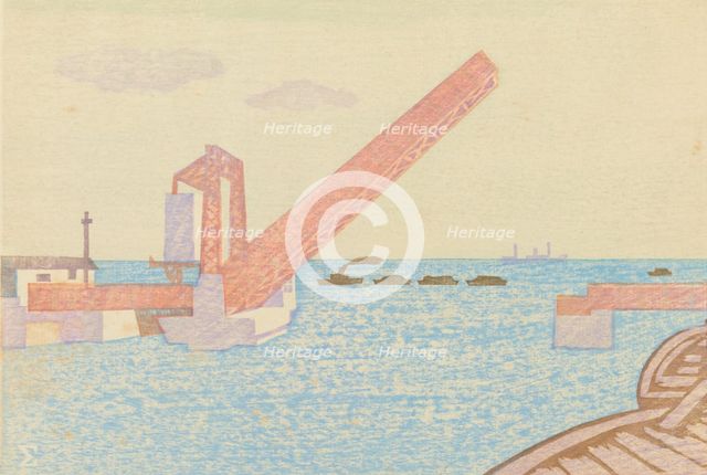 Shibaura Drawbridge, 1931. Creator: Suwa Kanenori.