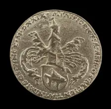 Shield of Arms, Crest and Mantling [reverse], 1529. Creator: Matthes Gebel