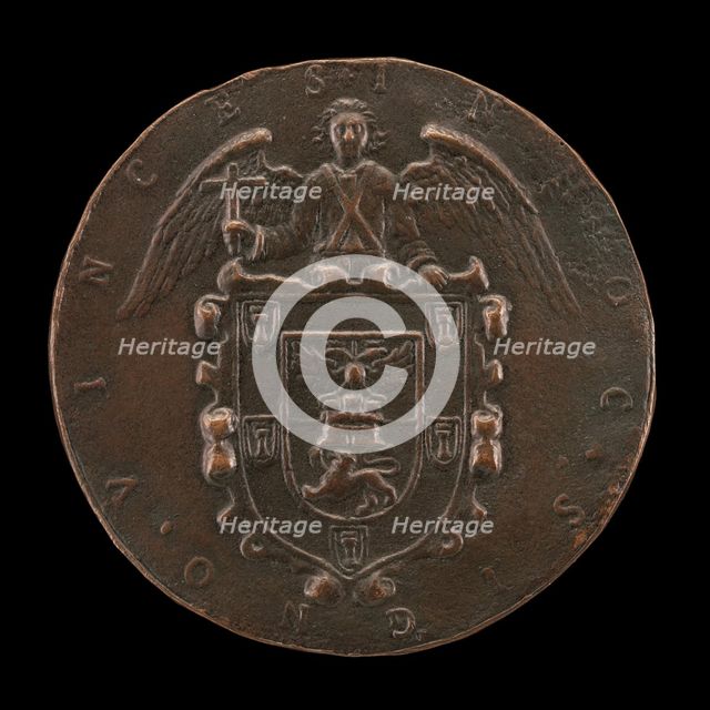 Shield of Arms Held by an Angel of the Resurrection [reverse], c. 1573. Creator: Unknown.