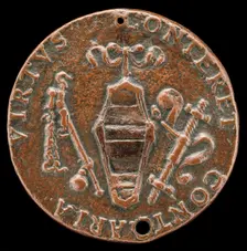 Shield of Caraffa Arms [reverse], early 16th century. Creator: Unknown