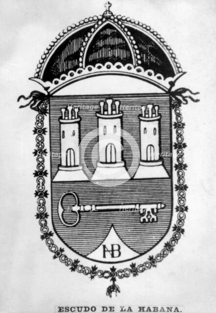 Shield of Havana, (1692), 1920s. Artist: Unknown