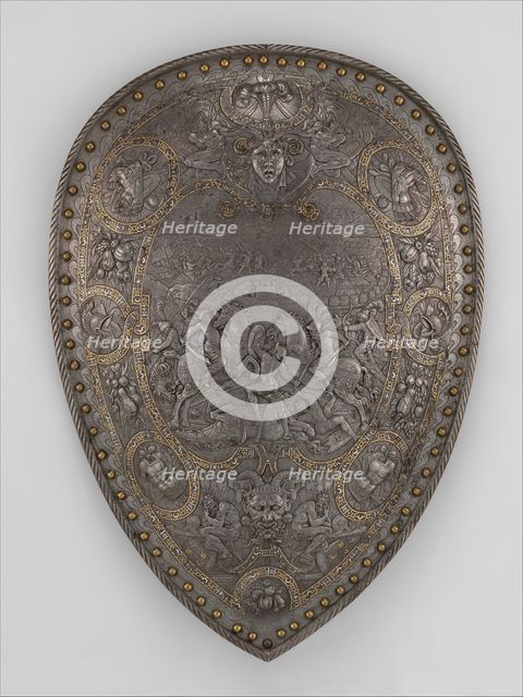 Shield of Henry II of France (reigned 1547-59), French, ca. 1555. Creator: Unknown.