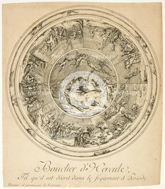 Shield of Hercules, 1756. Creator: Louis-Joseph Le Lorrain.