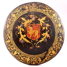 Shield, probably Indian; lacquerwork, Southeast Asian, Thailand or Burma..., 1st half 17th century. Creator: Unknown
