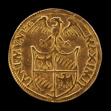 Shield Surmounted by an Eagle [reverse], 15th or 16th century. Creator: Unknown