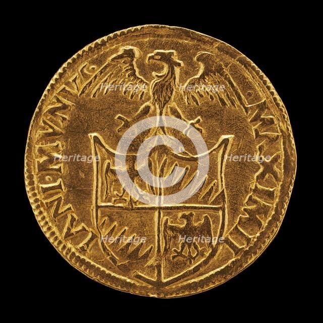 Shield Surmounted by an Eagle [reverse], 15th or 16th century. Creator: Unknown.