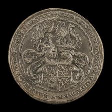 Shield with Casques and Crests [reverse], 1535. Creator: Matthes Gebel