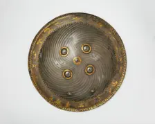 Shield with Hunting and Landscape Vignettes, India, second half 17th century. Creator: Unknown