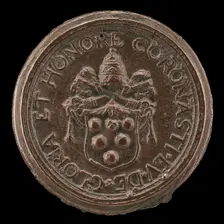 Shield with the Medici Arms, Surmounted by the Papal Tiara and Crossed Keys [reverse], c. 1513/1515. Creator: Unknown