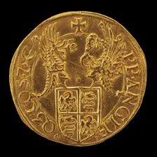 Shield with Two Crests [reverse], 16th century. Creator: Unknown