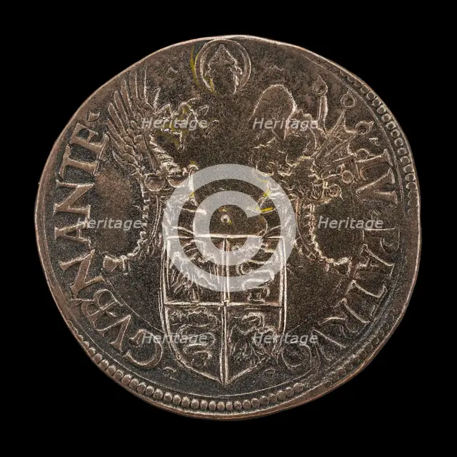 Shield with Two Crests [reverse], 16th century. Creator: Unknown.