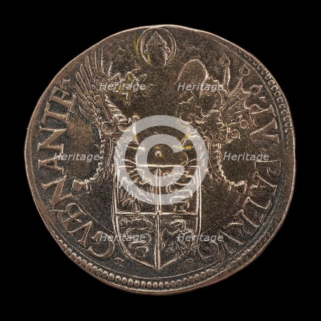 Shield with Two Crests [reverse], 16th century. Creator: Unknown.