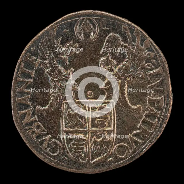 Shield with Two Crests [reverse], 16th century. Creator: Unknown.