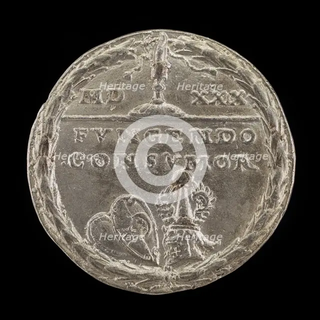 Shields and Helm [reverse], 1529. Creator: Matthes Gebel.