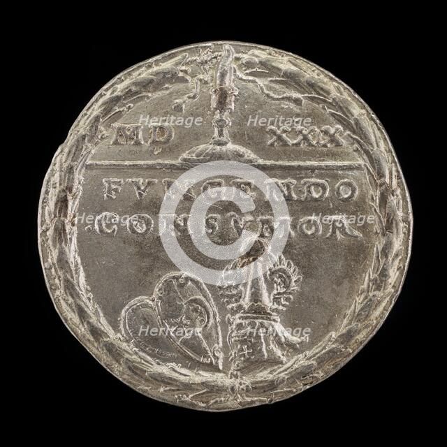 Shields and Helm [reverse], 1529. Creator: Matthes Gebel.