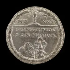 Shields and Helm [reverse], 1529. Creator: Matthes Gebel