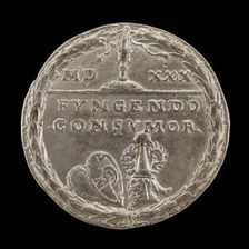 Shields and Helm [reverse], 1529. Creator: Matthes Gebel