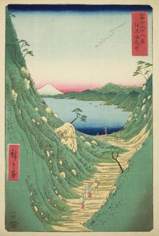 Shiojiri Pass in Shinano Province (Shinano Shiojiri toge), from the series "Thirty-six..., 1858. Creator: Ando Hiroshige
