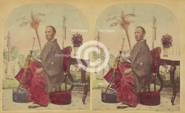 Shiozawa Hikojiro, Member of the First Japanese Diplomatic Mission to the..., neg 1860; print 1860s. Creator: Charles De Forest Fredricks.