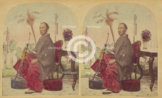 Shiozawa Hikojiro, Member of the First Japanese Diplomatic Mission to the..., neg 1860; print 1860s. Creator: Charles De Forest Fredricks.