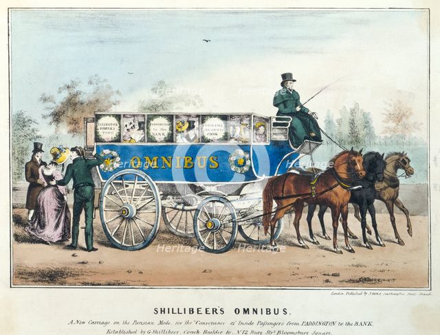 'Shillibeer's Omnibus...from Paddington to the Bank', London, 1838.  Creator: Unknown.