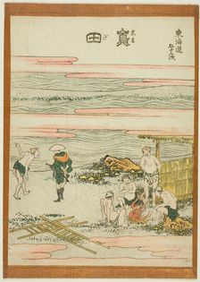 Shimada, from the series "Fifty-three Stations of the Tokaido (Tokaido gojusan tsugi)", Japan, c1806 Creator: Hokusai