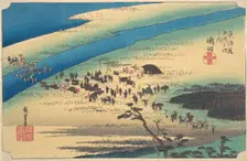 Shimada, Oigawa Shun Gan, ca. 1834., ca. 1834. Creator: Ando Hiroshige