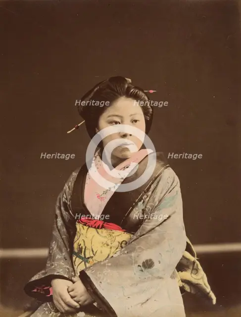 Shin, A Well-known Tea House Girl in Yokohama, 1870s. Creator: Unknown.