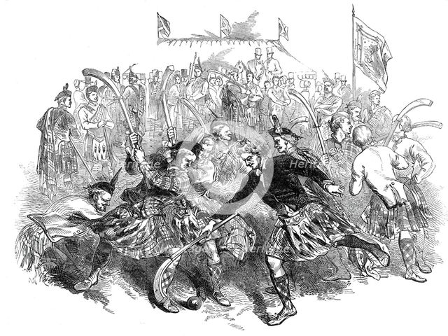 Shinnie, by the Club of True Highlanders, on Blackheath, 1845. Creator: Unknown.