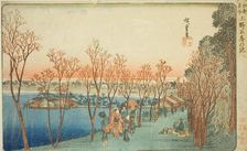 Shinobazu Pond at Ueno (Ueno Shinobazu no ike), from the series "Famous Places in..., c.1832/34. Creator: Ando Hiroshige
