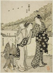 Shinobazu Pond, from the series "Eight Views of Edo (Koto hakkei)", c. 1780/1801. Creator: Katsukawa Shuncho