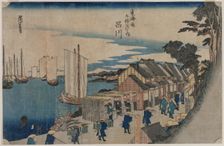 Shinagawa (from the series Fifty-three Stations of the Tokaido), 1797-1858. Creator: Ichiryusai Hiroshige II (Japanese, 1826-1869)