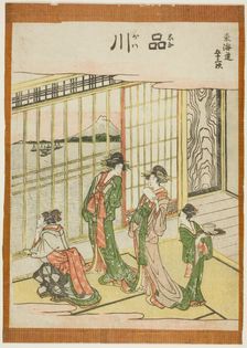 Shinagawa, from the series "Fifty-three Stations of the Tokaido (Tokaido gojusan..., Japan, c.1806. Creator: Hokusai