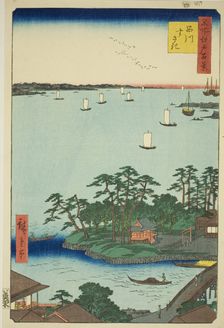 Shinagawa Susaki (Shinagawa Susaki), from the series "One Hundred Famous Views...", 1856. Creator: Ando Hiroshige