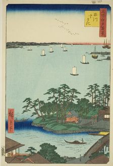 Shinagawa Susaki (Shinagawa Susaki), from the series "One Hundred Famous Views...", 1856. Creator: Ando Hiroshige