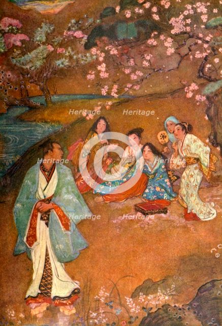 'Shinge and Yoshisawa by the Violet Well', 1912. Creator: Evelyn Paul.