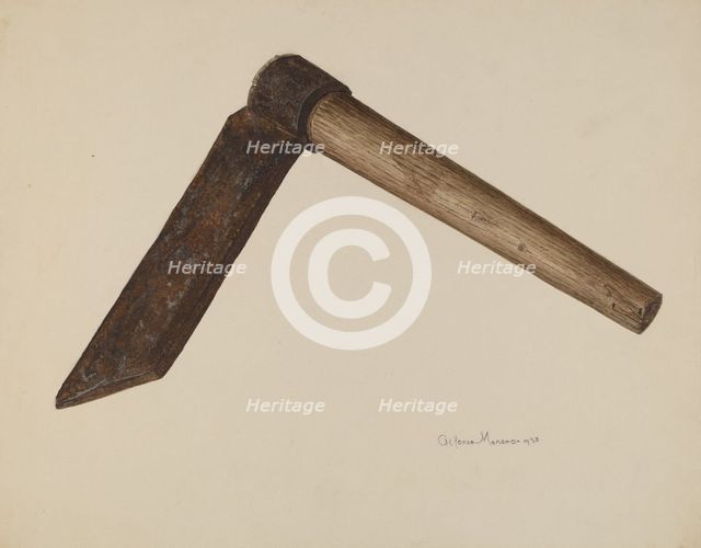 Shingle Knife, 1938. Creator: Alfonso Moreno.