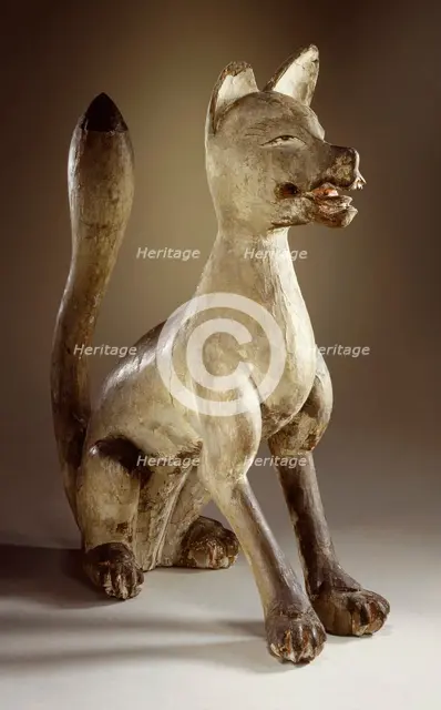 Shinto Sculpture in the Shape of a Seated Fox, 16th century. Creator: Unknown.