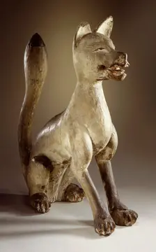 Shinto Sculpture in the Shape of a Seated Fox, 16th century. Creator: Unknown