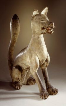 Shinto Sculpture in the Shape of a Seated Fox, 16th century. Creator: Unknown
